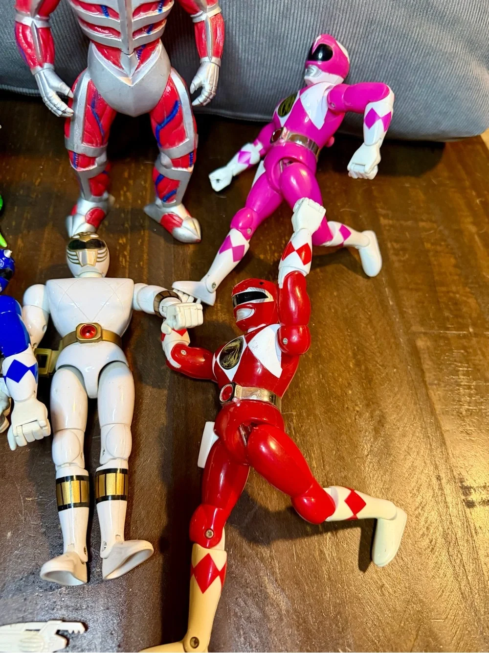 Vintage Collection of (8) 1990s Bandai Original Mighty Morphin Power Rangers